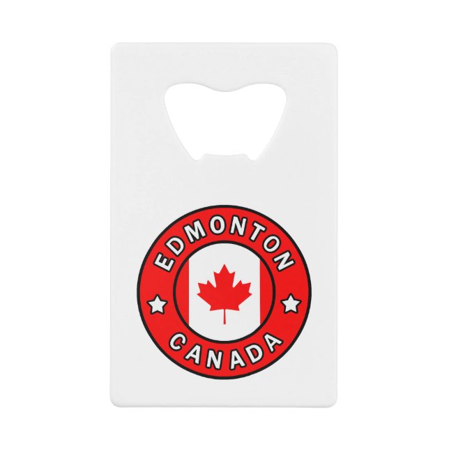 Abrebotellas De Tarjeta De Crédito Edmonton Canadá (Anverso)