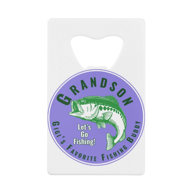 Abrebotellas De Tarjeta De Crédito El amigo pescador favorito de Mimi (Anverso)