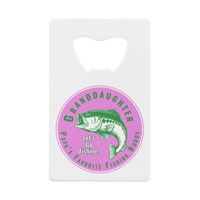 Abrebotellas De Tarjeta De Crédito El amigo pescador favorito de papá (Anverso)