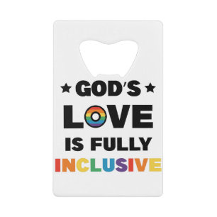 Abrebotellas De Tarjeta De Crédito El Amor de Dios es Totalmente Inclusivo Mes del Or