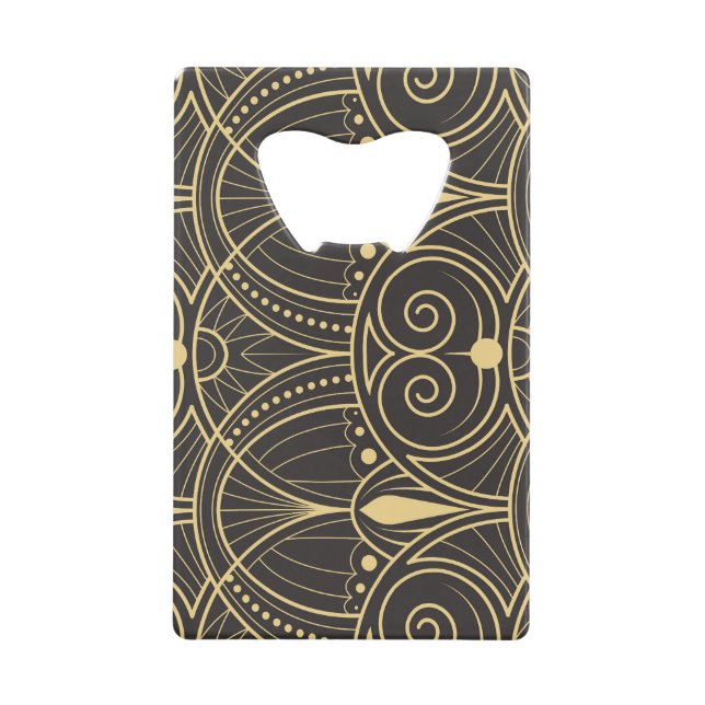 Abrebotellas De Tarjeta De Crédito El Art Deco El Lujo De Las Baldosas Geométricas. (Anverso)