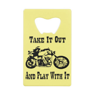 Abrebotellas De Tarjeta De Crédito El Biker Lo Saca Y Juega Con Él #