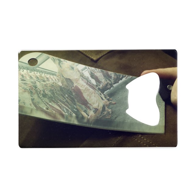 Abrebotellas De Tarjeta De Crédito ¡El carnicero! (Reverso Horizontal)