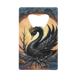 Abrebotellas De Tarjeta De Crédito El cisne de obsidiana de la gracia a la luz de la 