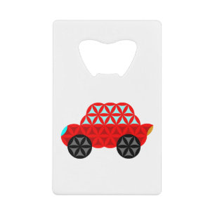Abrebotellas De Tarjeta De Crédito El Coche De La Vida - Formas Sagradas A3,Rojo.