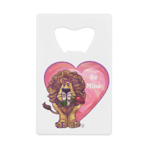 Abrebotellas De Tarjeta De Crédito El día de San Valentín de leones