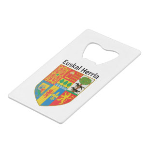 Abrebotellas De Tarjeta De Crédito El escudo de armas vasco del país (Euskal Herria)