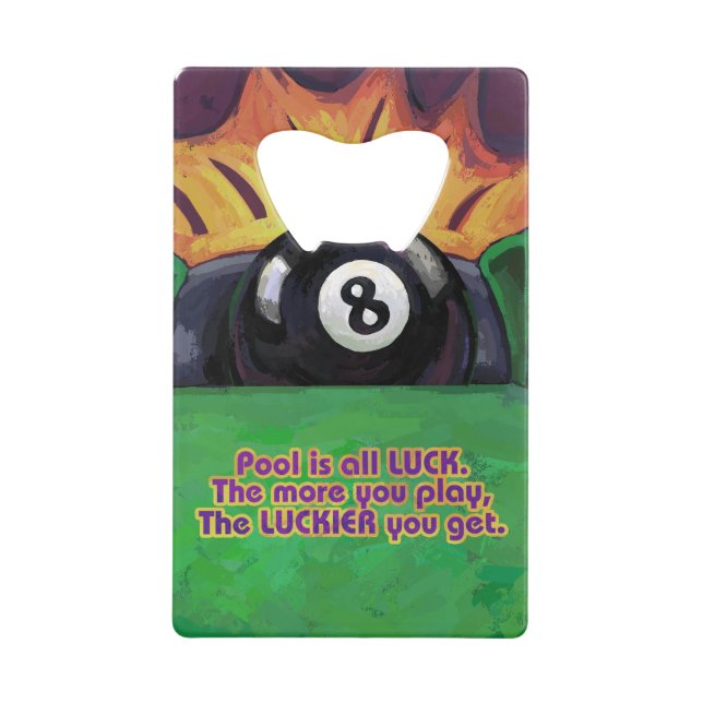 Abrebotellas De Tarjeta De Crédito El estanque es la suerte (Anverso)