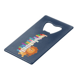 Abrebotellas De Tarjeta De Crédito El lector voraz (León Personalizado lindo)