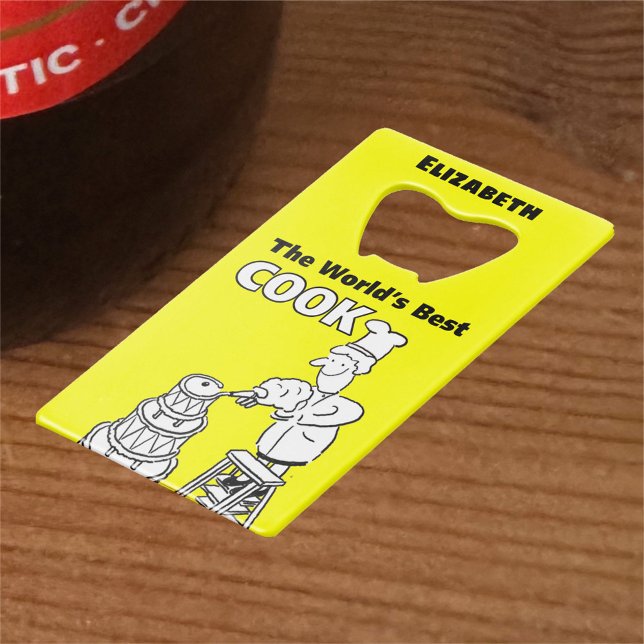 Abrebotellas De Tarjeta De Crédito El mejor cocinero del mundo (Subido por el creador)