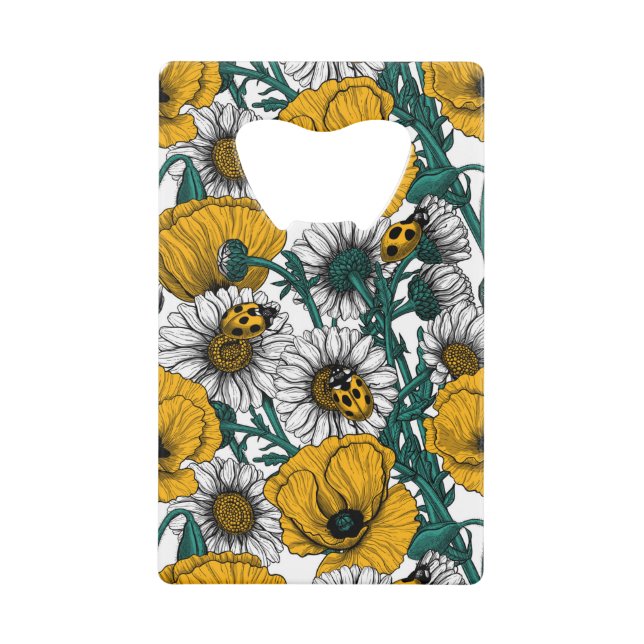 Abrebotellas De Tarjeta De Crédito El prado en amarillo (Anverso)