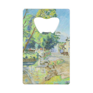 Abrebotellas De Tarjeta De Crédito El pueblo (en colores pastel en el papel)