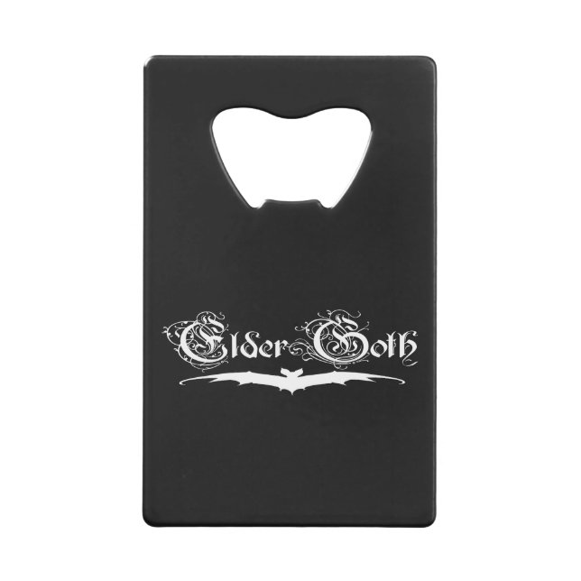Abrebotellas De Tarjeta De Crédito ElderGoth (Texto Blanco) (Anverso)