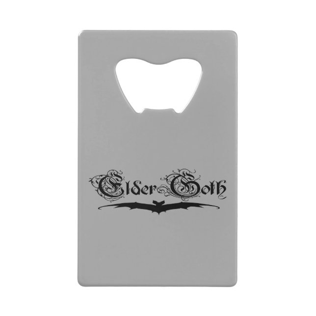 Abrebotellas De Tarjeta De Crédito ElderGoth (Texto Negro) (Anverso)