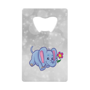Abrebotellas De Tarjeta De Crédito Elefante de dibujos animados lindo
