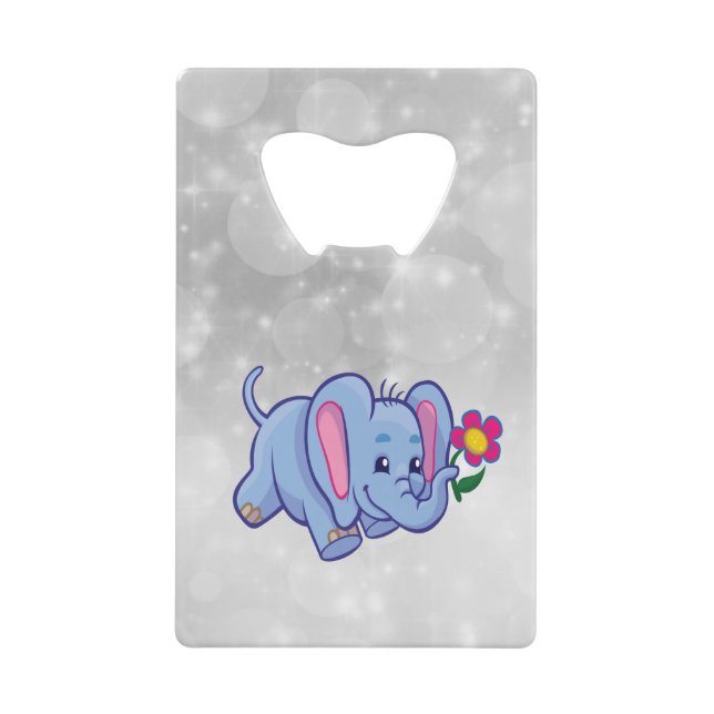 Abrebotellas De Tarjeta De Crédito elefante personalizado lindo (Anverso)