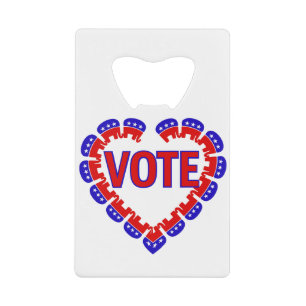 Abrebotellas De Tarjeta De Crédito elefante republicano por votación