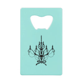 Abrebotellas De Tarjeta De Crédito Elegant Bride & Co. Bridal Shower Teal