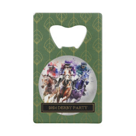 Abrebotellas De Tarjeta De Crédito Elegante caballo de raza Derby Fiesta Ecuestre