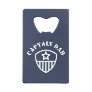 Abrebotellas De Tarjeta De Crédito Elegante Capitán Azul