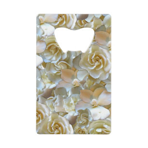 Abrebotellas De Tarjeta De Crédito Elegante Rosa floral Petal