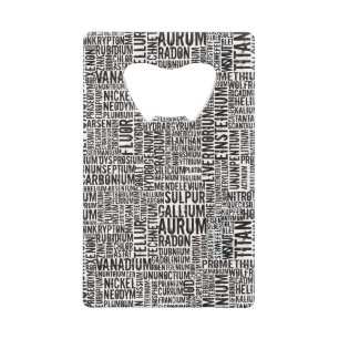 Abrebotellas De Tarjeta De Crédito Elementos químicos