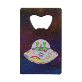 Abrebotellas De Tarjeta De Crédito Ellos vienen en paz OVNI