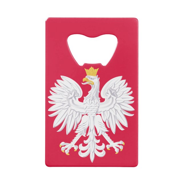 Abrebotellas De Tarjeta De Crédito emblema de polonia (Anverso)