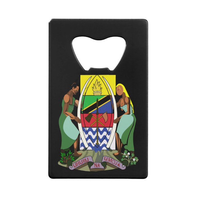 Abrebotellas De Tarjeta De Crédito emblema de tanzania (Anverso)