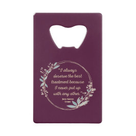 Abrebotellas De Tarjeta De Crédito Emma De Jane Austen Cita II - Estilo Cuto