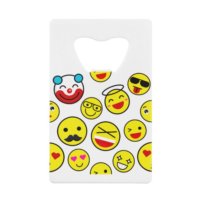 Abrebotellas De Tarjeta De Crédito emojis de payasos divertidos (Anverso)