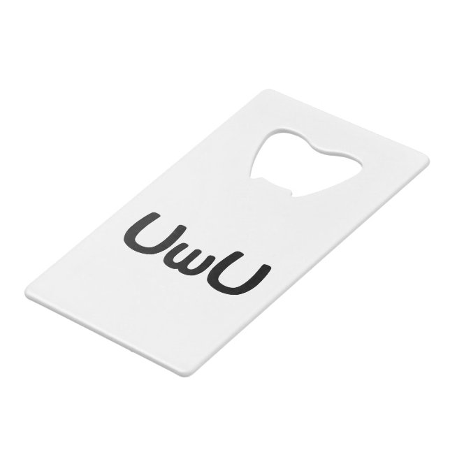 Abrebotellas De Tarjeta De Crédito Emoticon de Anime Face Feliz (Ángulo frontal)