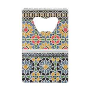 Abrebotellas De Tarjeta De Crédito Emparede las tejas del mihrab de la mezquita de