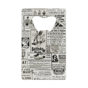 Abrebotellas De Tarjeta De Crédito Encantador periódico victoriano de los años 1890 a