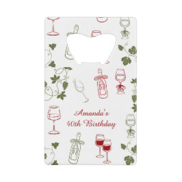 Abrebotellas De Tarjeta De Crédito Envejecer como un buen vino