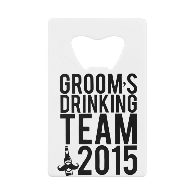 Abrebotellas De Tarjeta De Crédito Equipo de bebidas de Groom 2015 (Anverso)