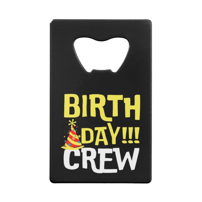 Abrebotellas De Tarjeta De Crédito Equipo de cumpleaños (Reverso)