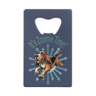 Abrebotellas De Tarjeta De Crédito Es hora de Zoomie Hound Dog