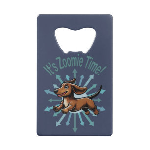 Abrebotellas De Tarjeta De Crédito Es Zoomie Time Dachshund