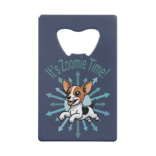 Abrebotellas De Tarjeta De Crédito Es Zoomie Time Rat Terrier