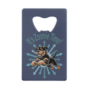 Abrebotellas De Tarjeta De Crédito Es Zoomie Time Rottweiler