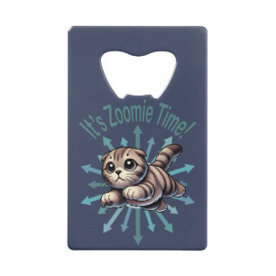 Abrebotellas De Tarjeta De Crédito Es Zoomie Time Scottish Fold Cat