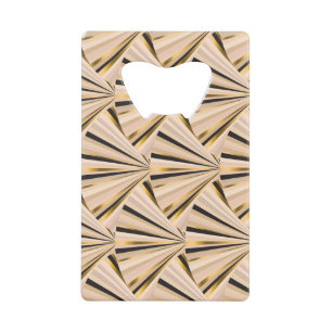 Abrebotellas De Tarjeta De Crédito Escalas Art Deco: Glamour dorado geométrico