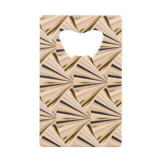 Abrebotellas De Tarjeta De Crédito Escalas Art Deco: Glamour dorado geométrico