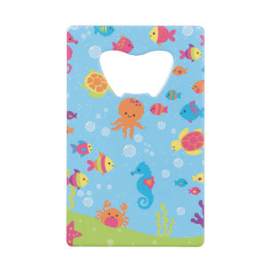 Abrebotellas De Tarjeta De Crédito Escena submarina suave