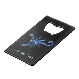 Abrebotellas De Tarjeta De Crédito Escorpión azul