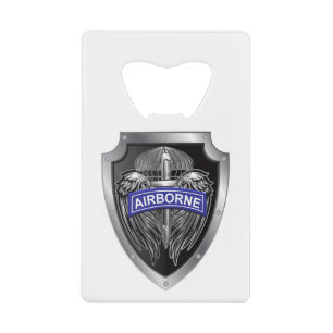 Abrebotellas De Tarjeta De Crédito Escudo aéreo alado diseñado especialmente