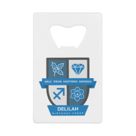 Abrebotellas De Tarjeta De Crédito Escudo de Cumpleaños de Sagitario™ 1-21 de diciemb