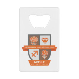 Abrebotellas De Tarjeta De Crédito Escudo de Cumpleaños de Sagitario™ 22-30 de noviem