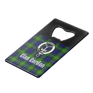 Abrebotellas De Tarjeta De Crédito Escudo de la Tartán del Clan Gordon
